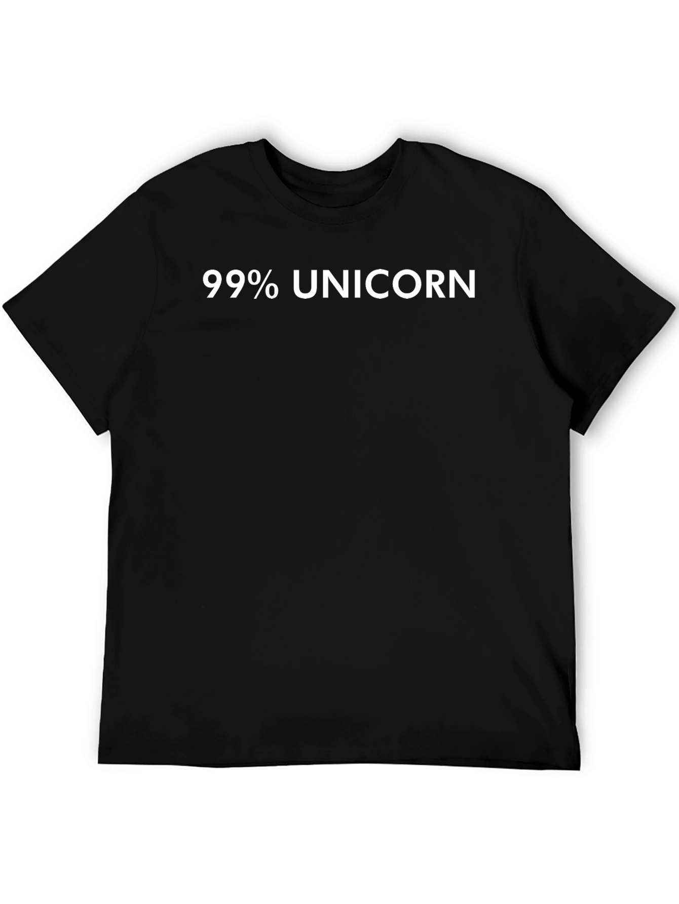 99% Unicorn Black Graphic T-Shirt