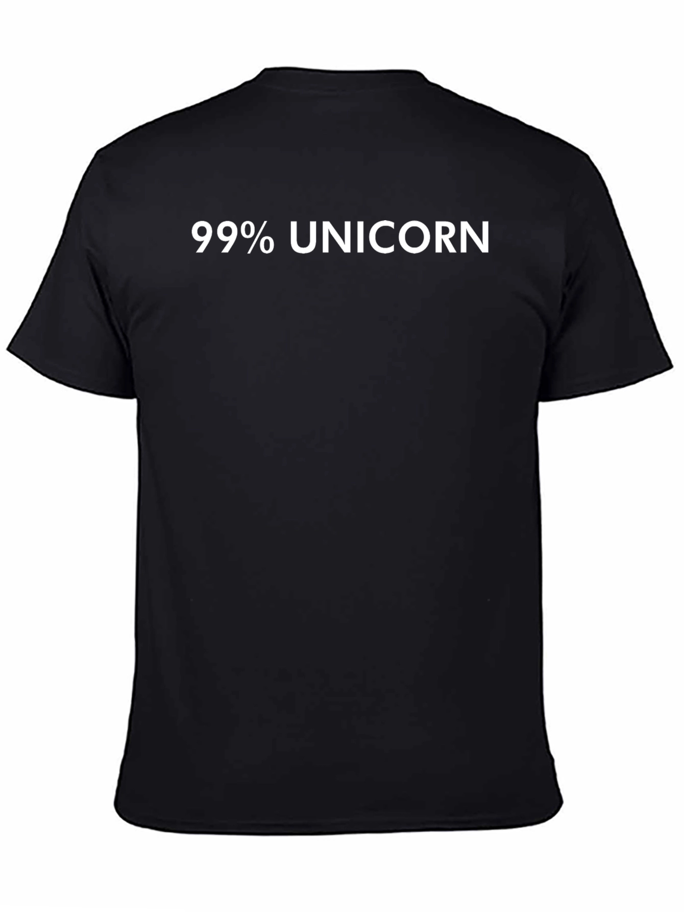 99% Unicorn Black Graphic T-Shirt