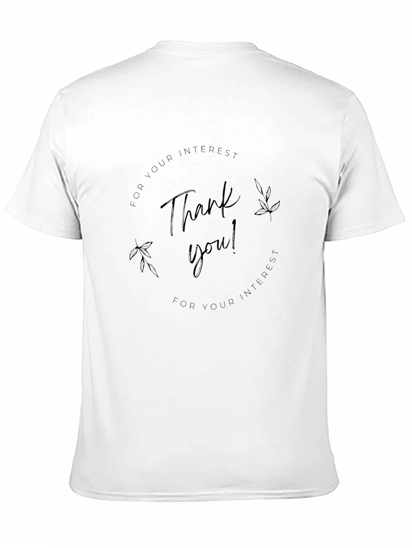 Thank You Graphic Print Mens T-Shirt