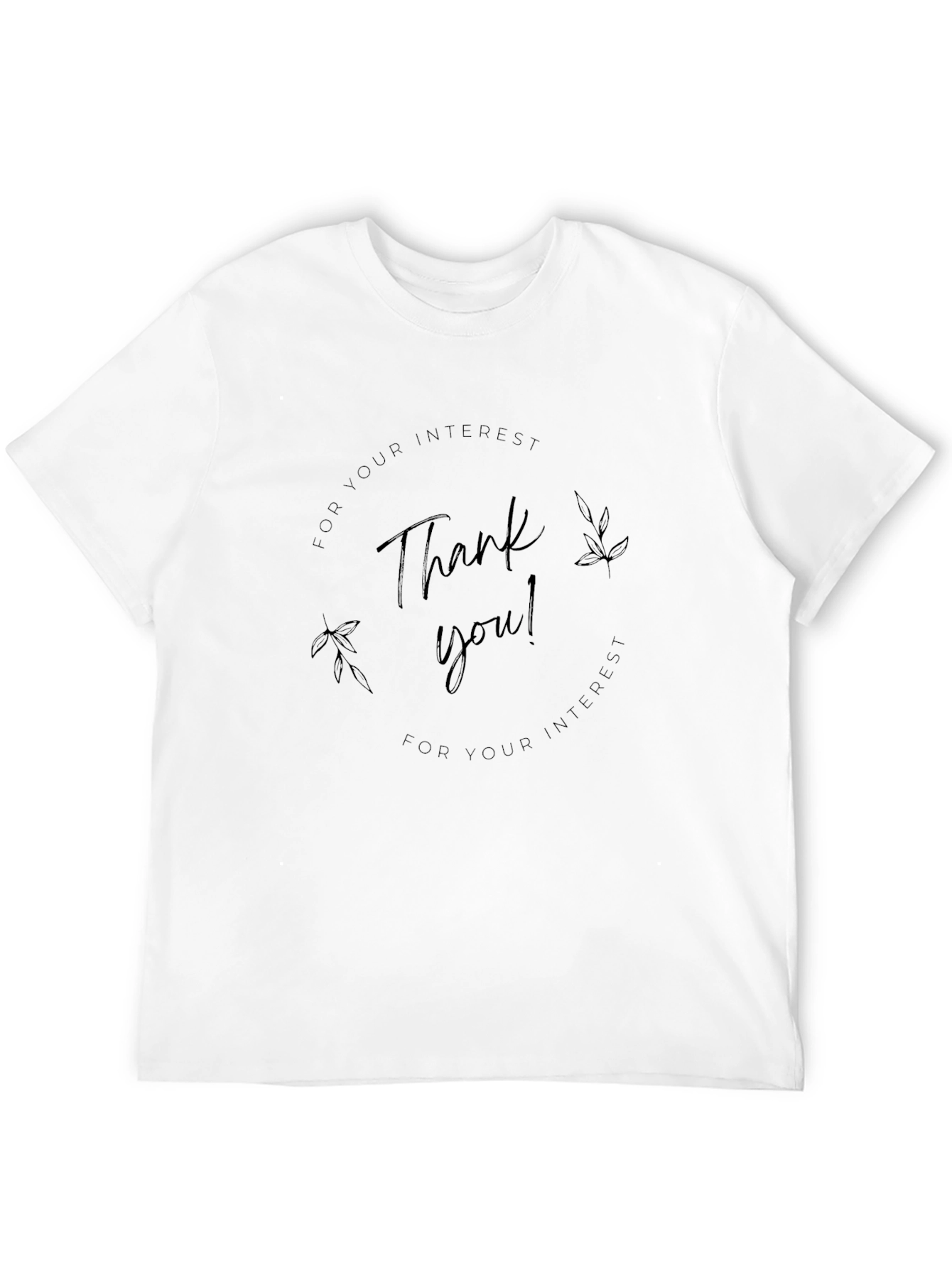 Thank You Graphic Print Mens T-Shirt
