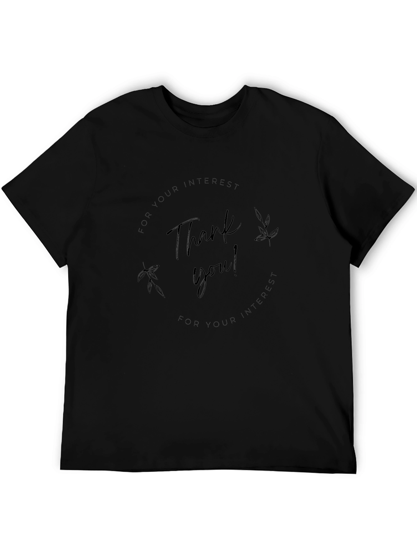 Thank You Graphic Print Mens T-Shirt