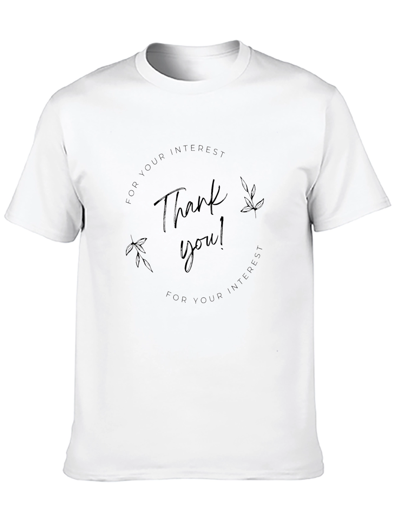 Thank You Graphic Print Mens T-Shirt