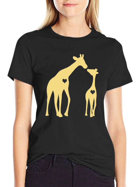 Giraffe Love: Black Graphic Tee