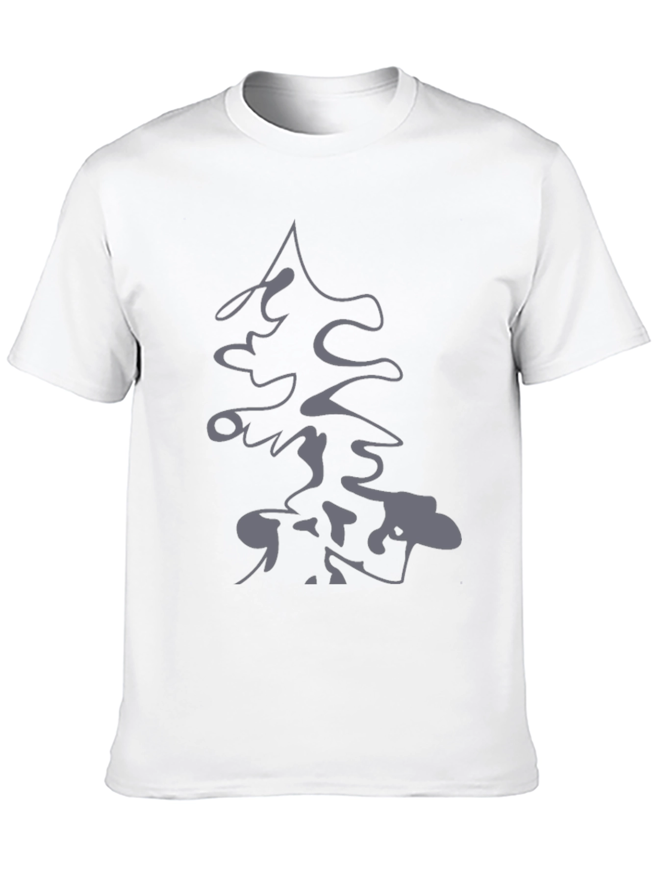 Abstract Tree Graphic Tee - Black Casual Comfort