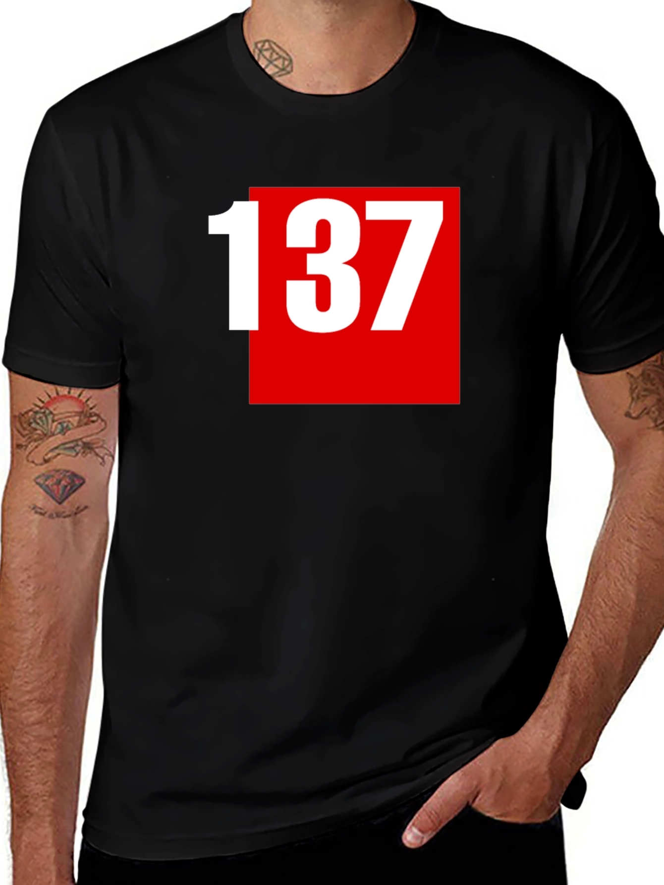 137 Graphic Tee - Bold Number Design