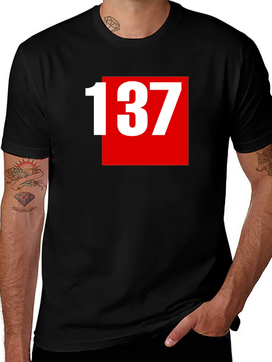 137 Graphic Tee - Bold Number Design