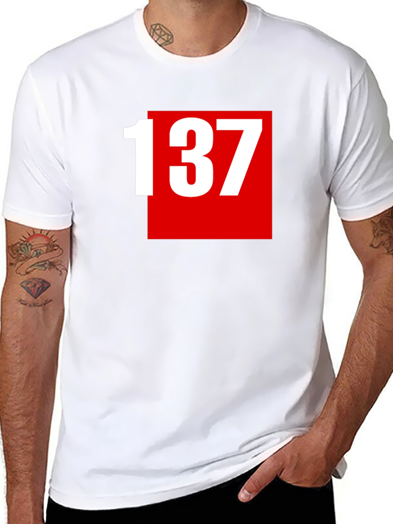 137 Graphic Tee - Bold Number Design