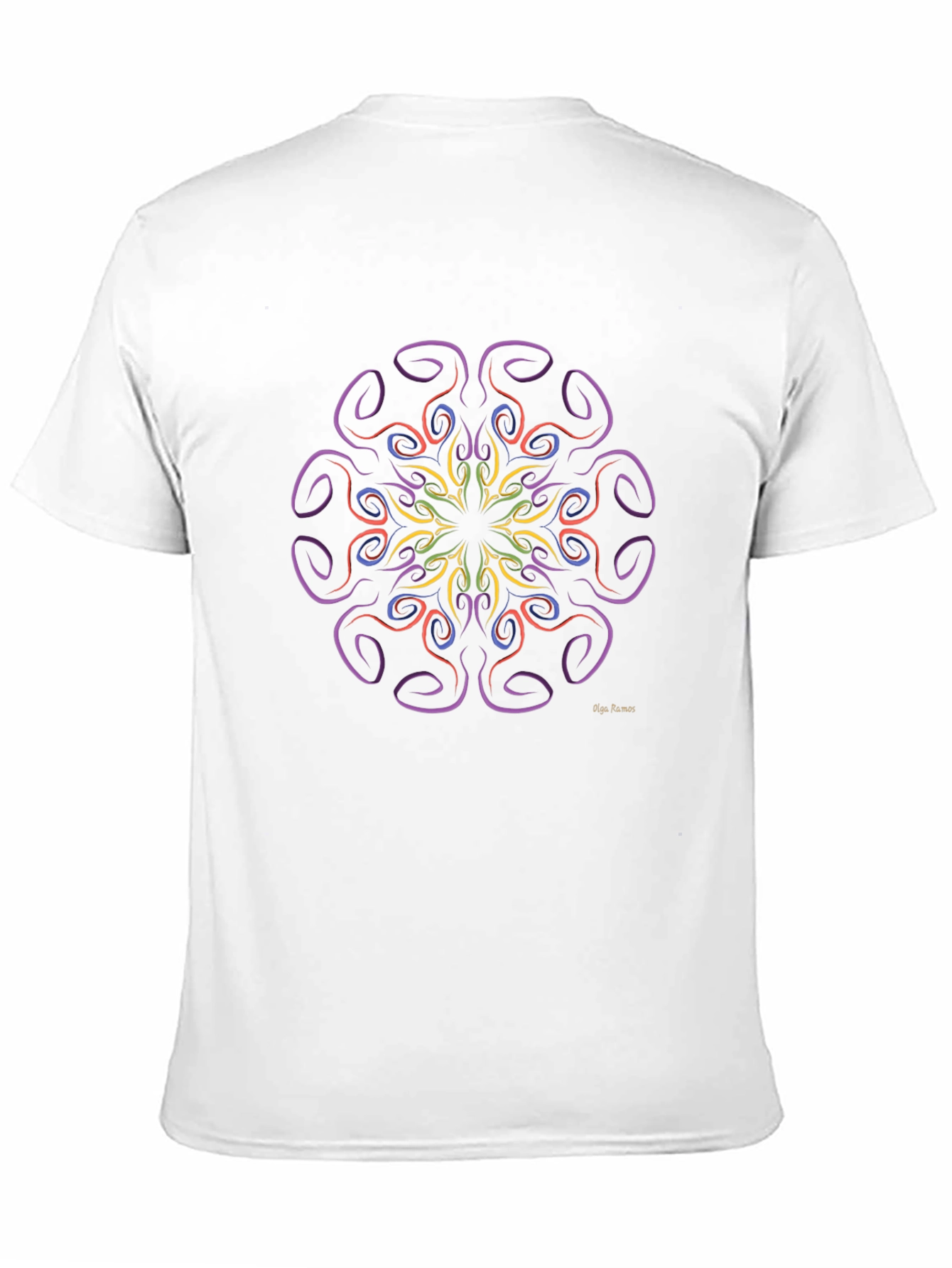 Geometric Mandala Art Black T-Shirt