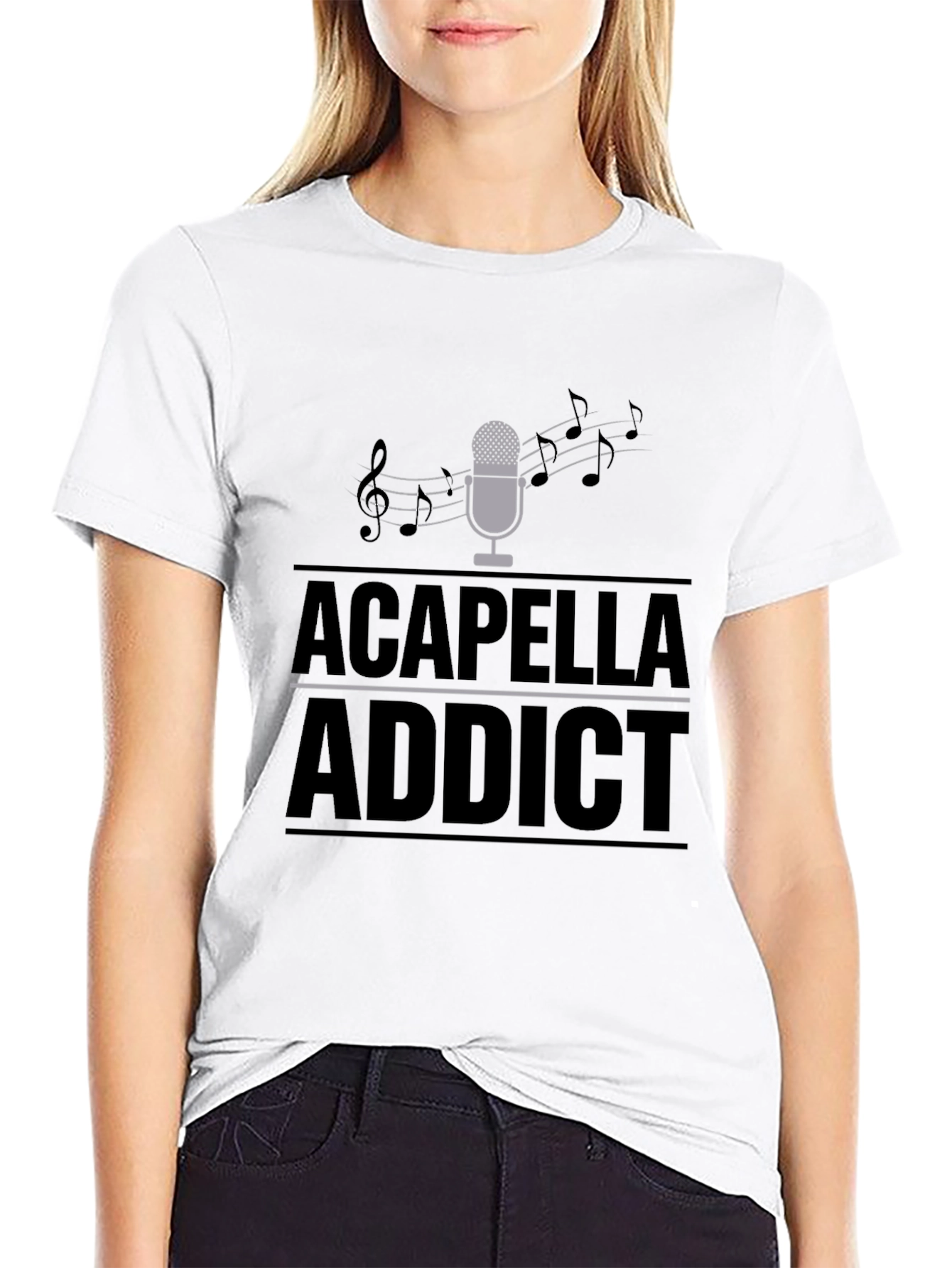 Acapella Addict Graphic T-Shirt - Music Lover Tee