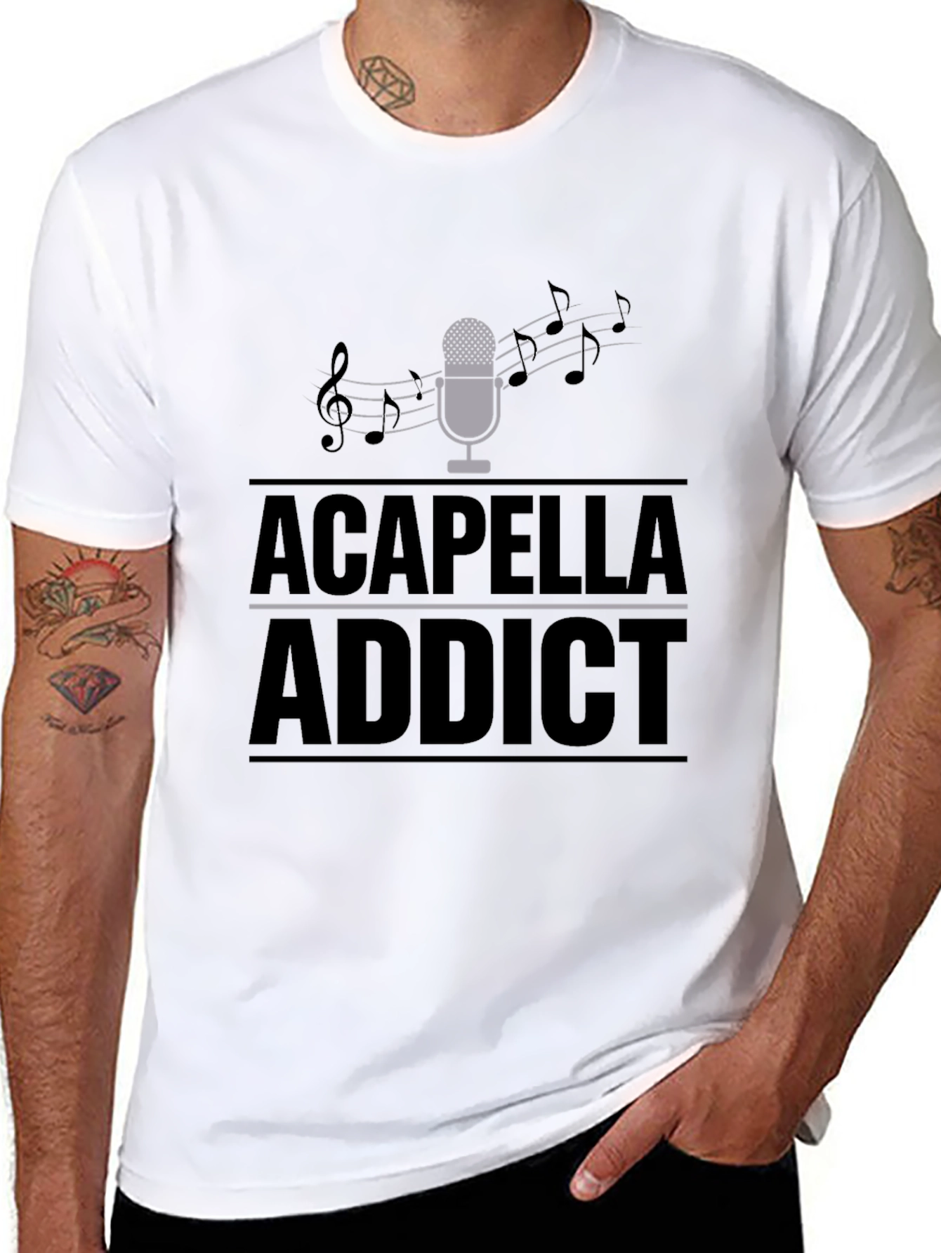 Acapella Addict Graphic T-Shirt - Music Lover Tee
