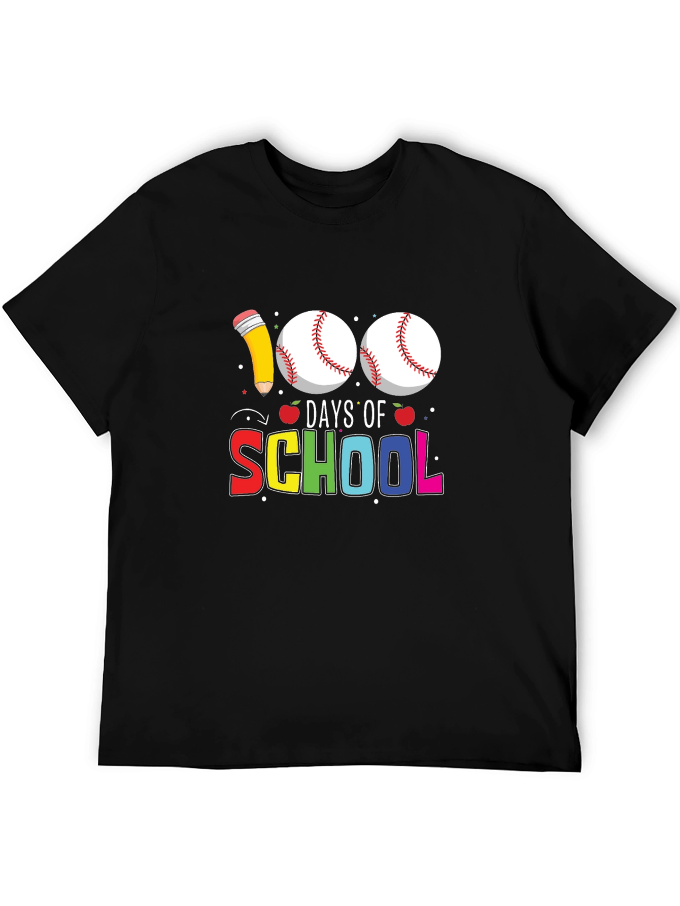 100 Days of School Baseball T-Shirt
