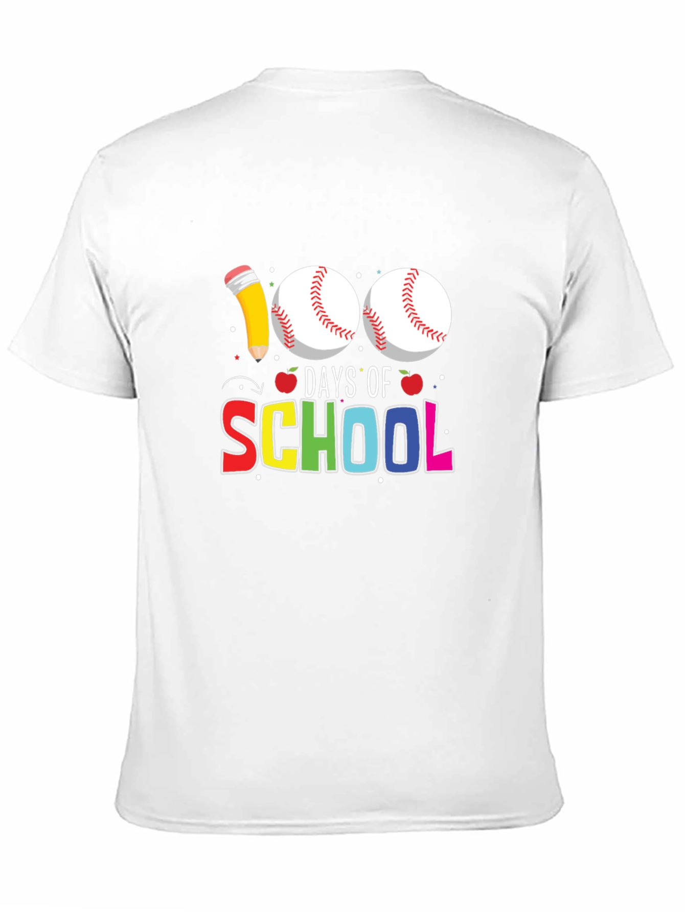 100 Days of School Baseball T-Shirt