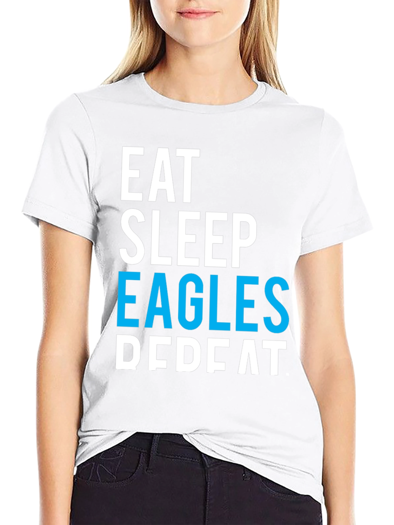 Eat Sleep Eagles Repeat T-Shirt - Fan Apparel
