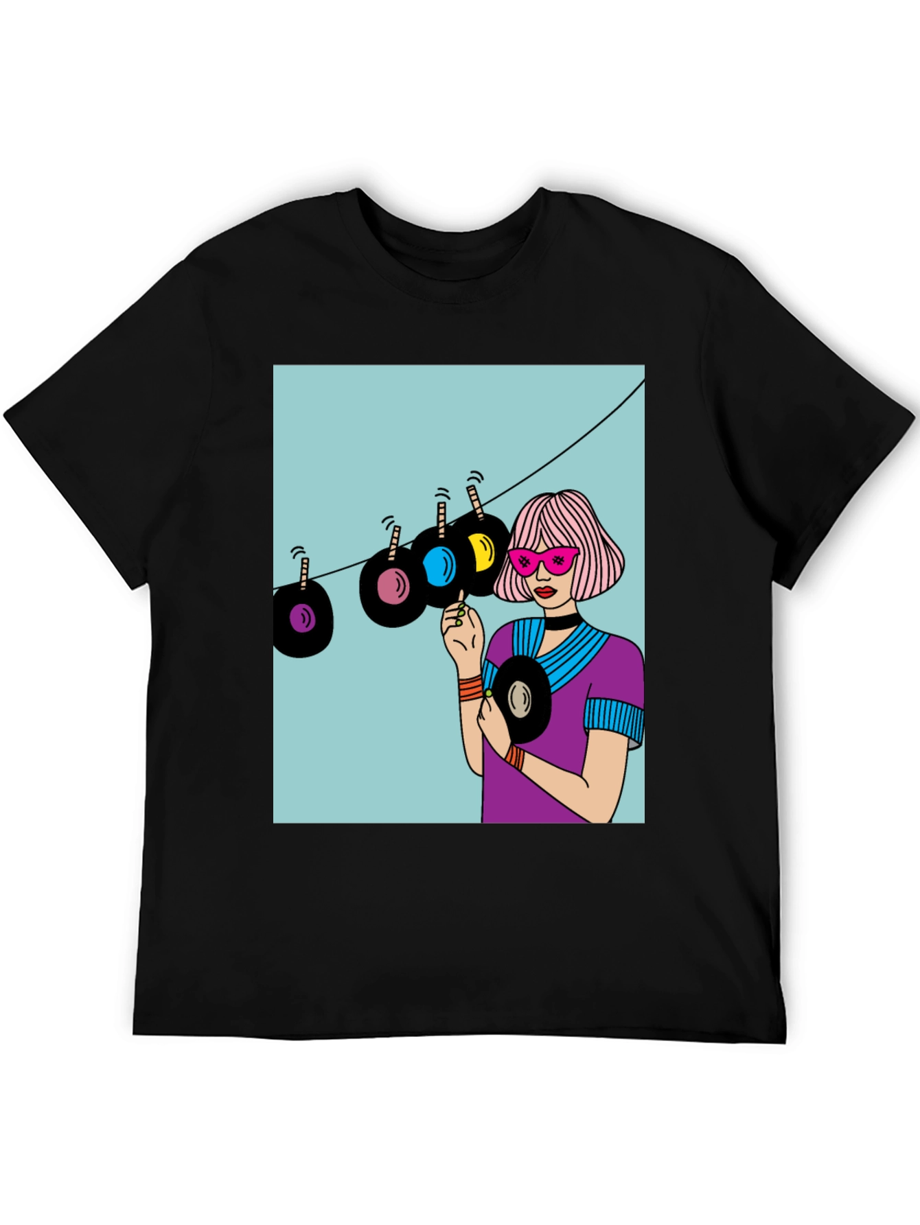Retro Vinyl Record Graphic T-Shirt