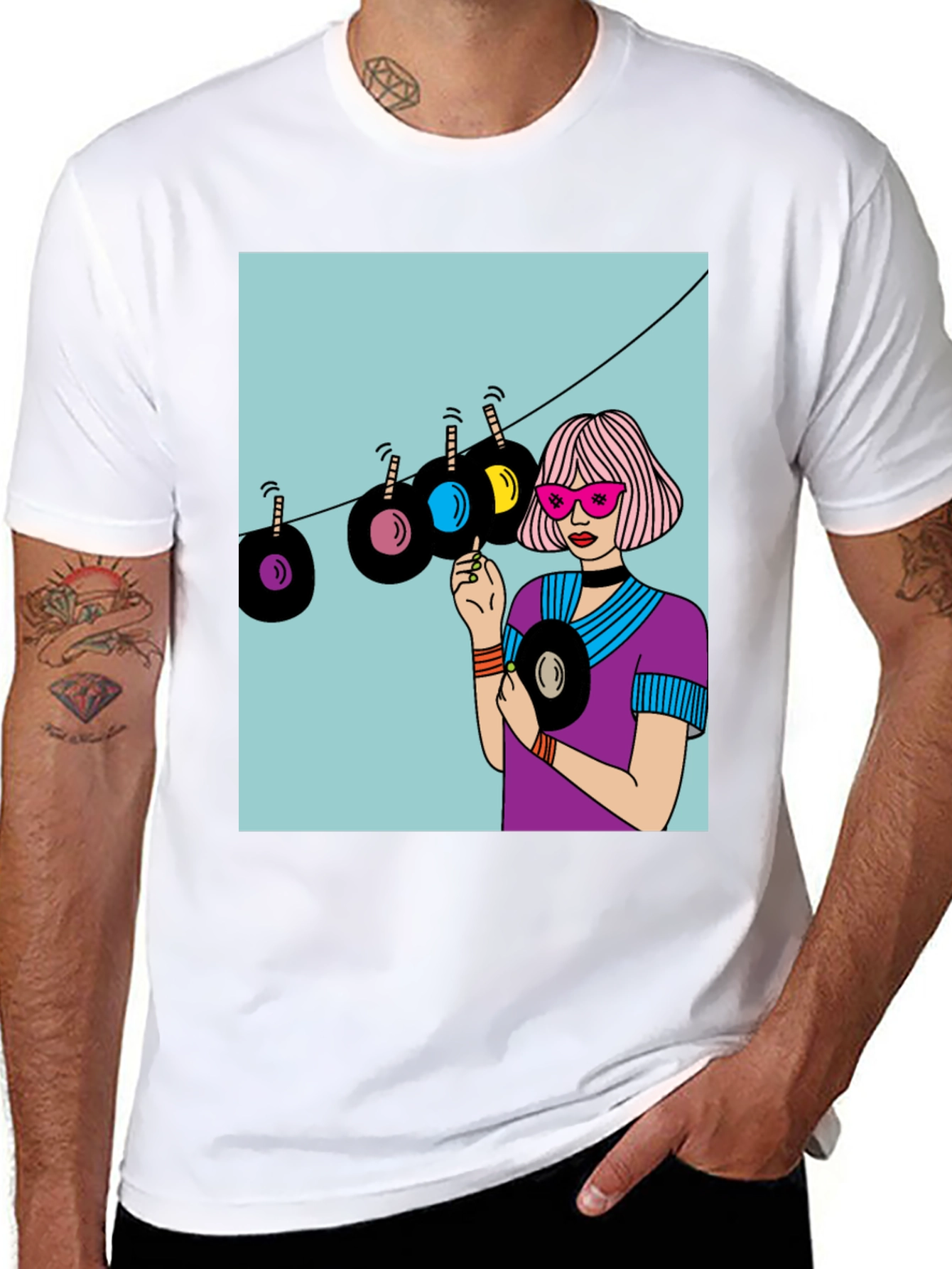 Retro Vinyl Record Graphic T-Shirt