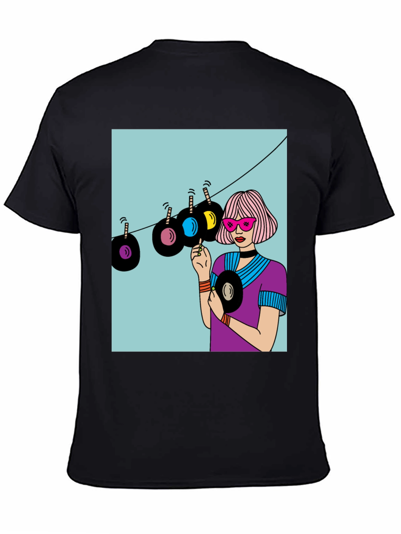 Retro Vinyl Record Graphic T-Shirt