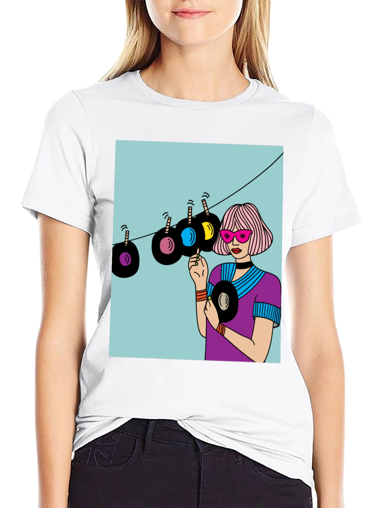 Retro Vinyl Record Graphic T-Shirt