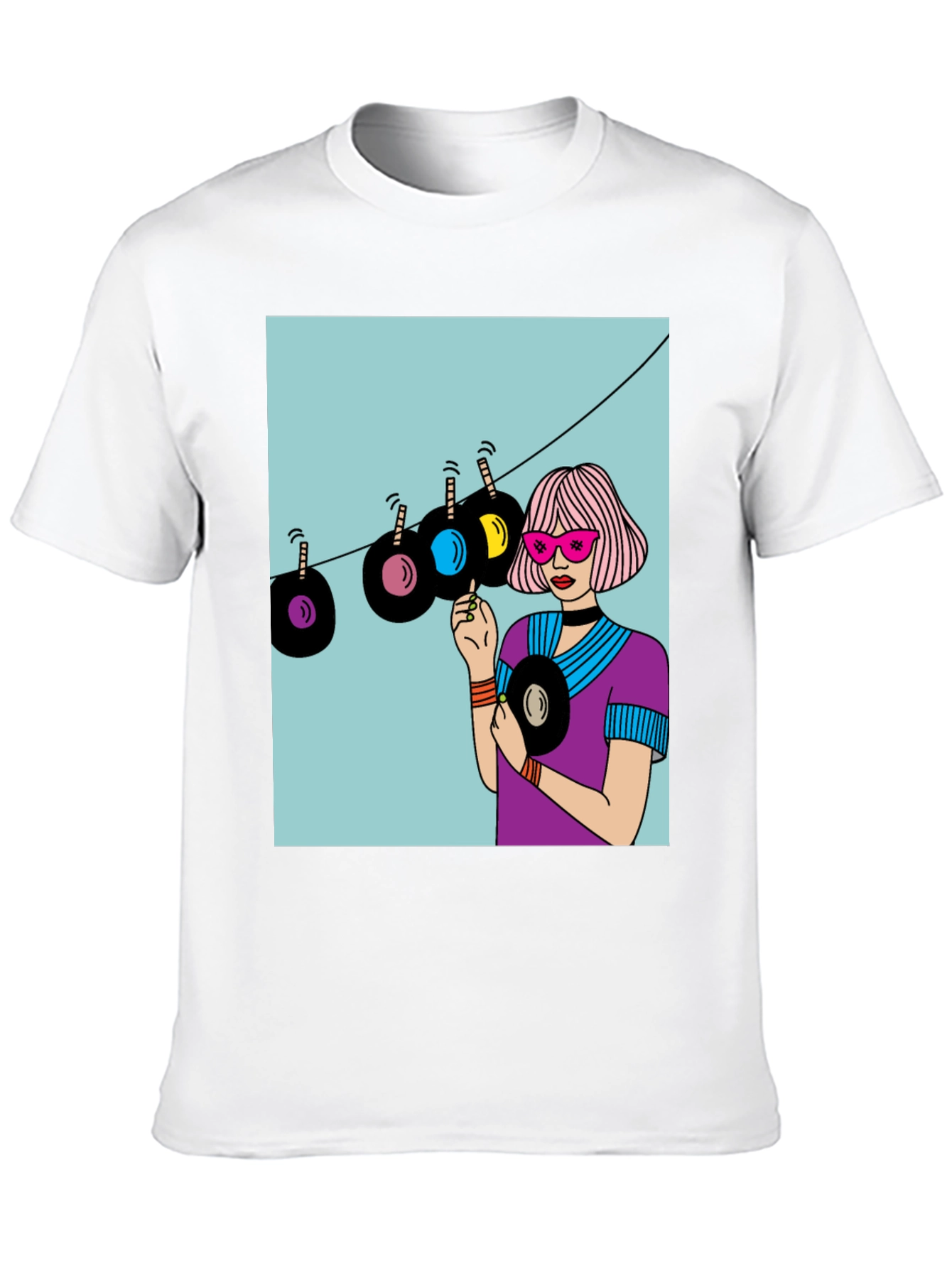 Retro Vinyl Record Graphic T-Shirt