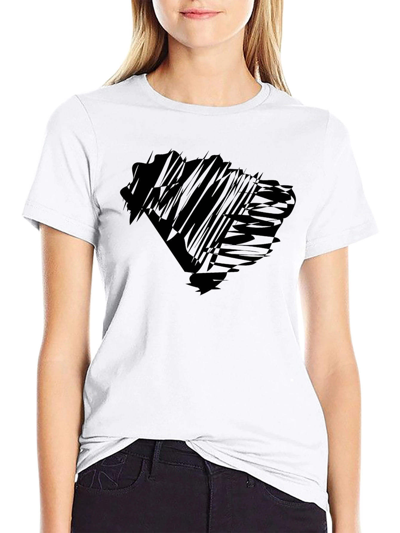 Abstract Graphic Black T-Shirt for Men