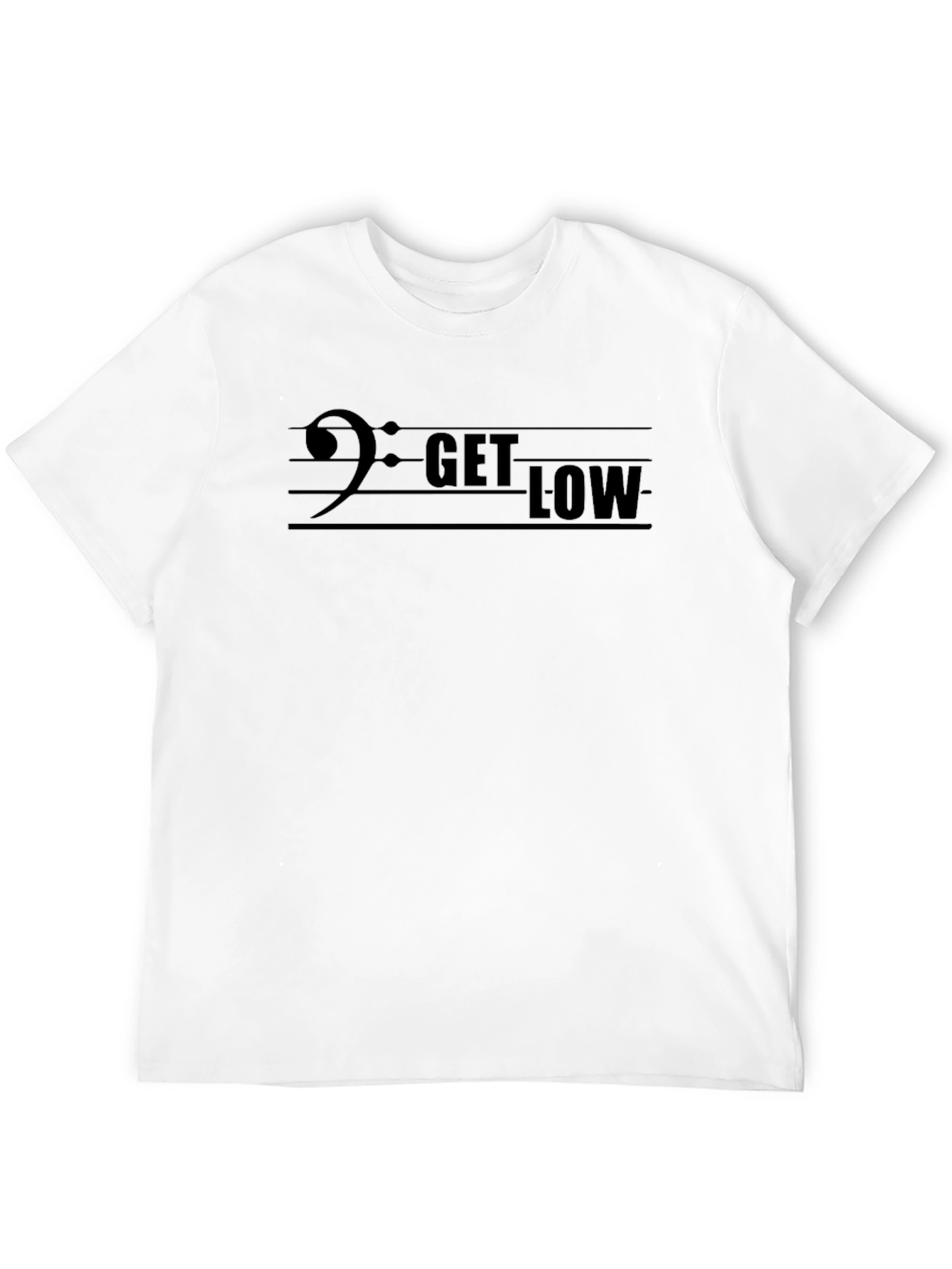 Get Low Bass Clef T-Shirt - Music Lover Tee