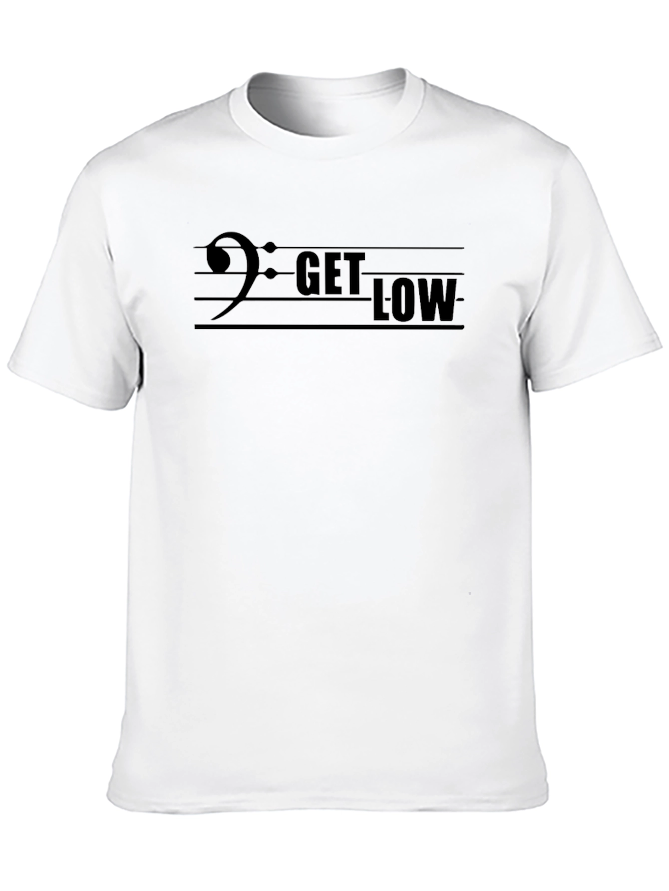 Get Low Bass Clef T-Shirt - Music Lover Tee