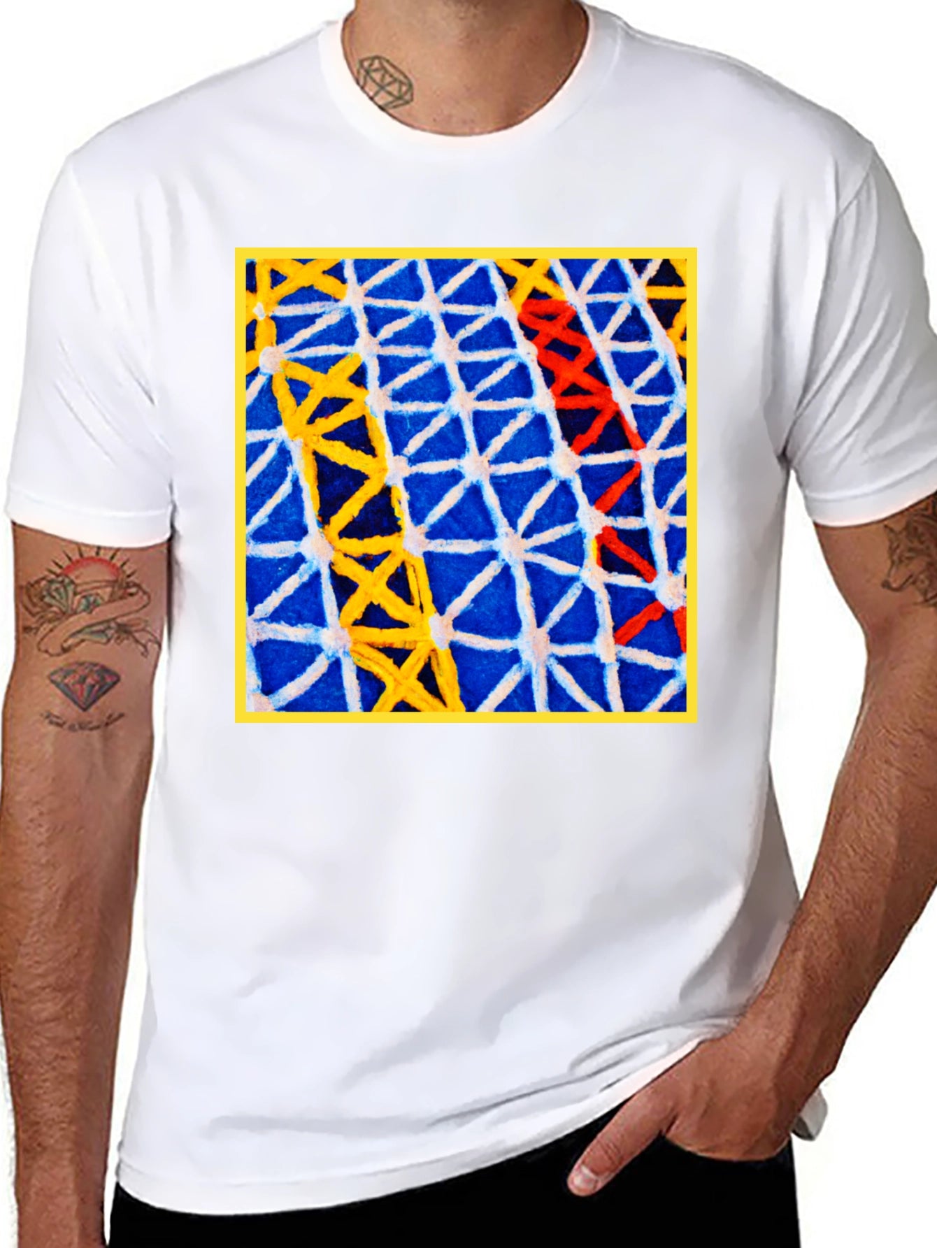 Abstract Geometric Art T-Shirt - Bold Pattern Tee