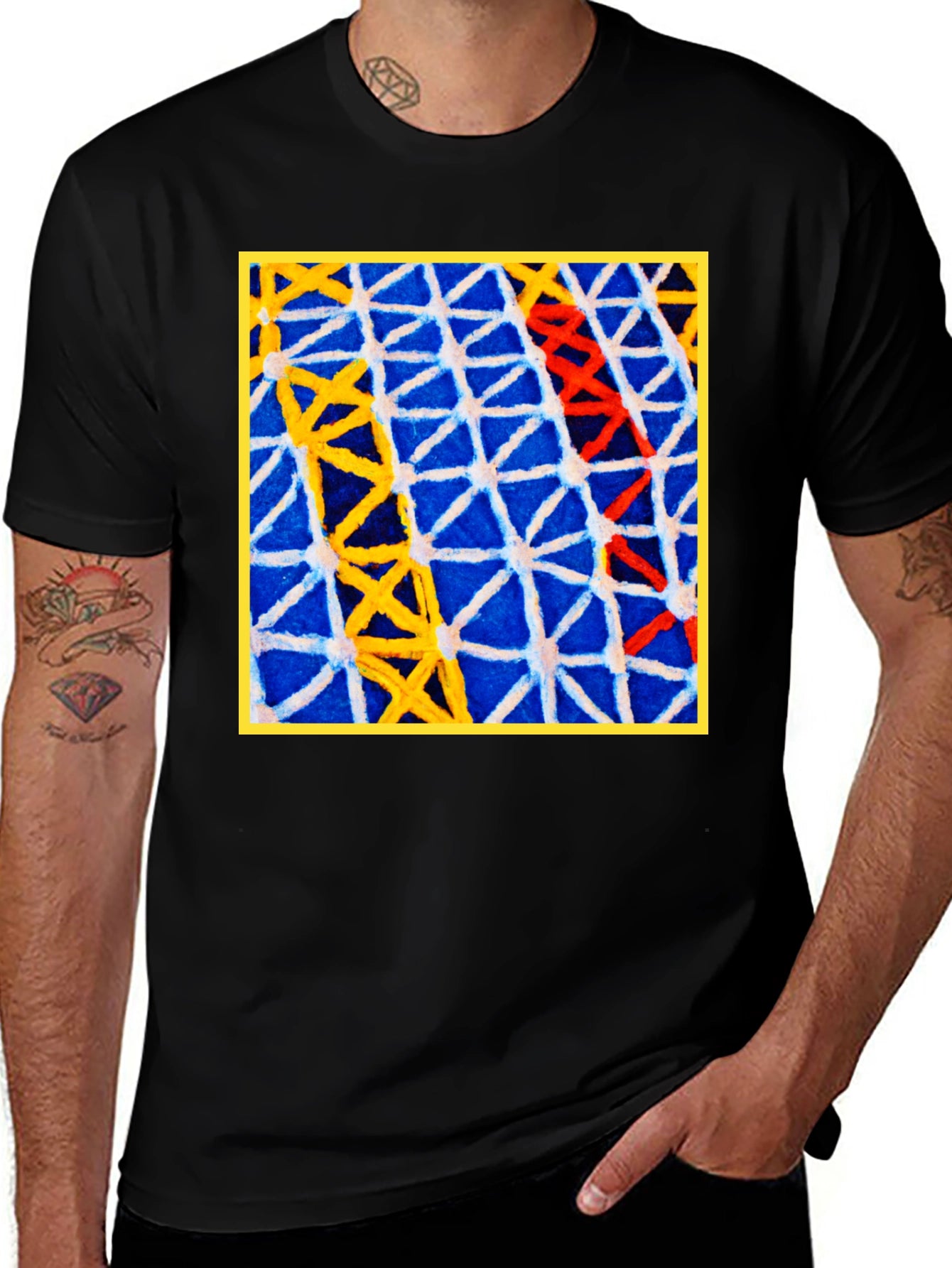 Abstract Geometric Art T-Shirt - Bold Pattern Tee