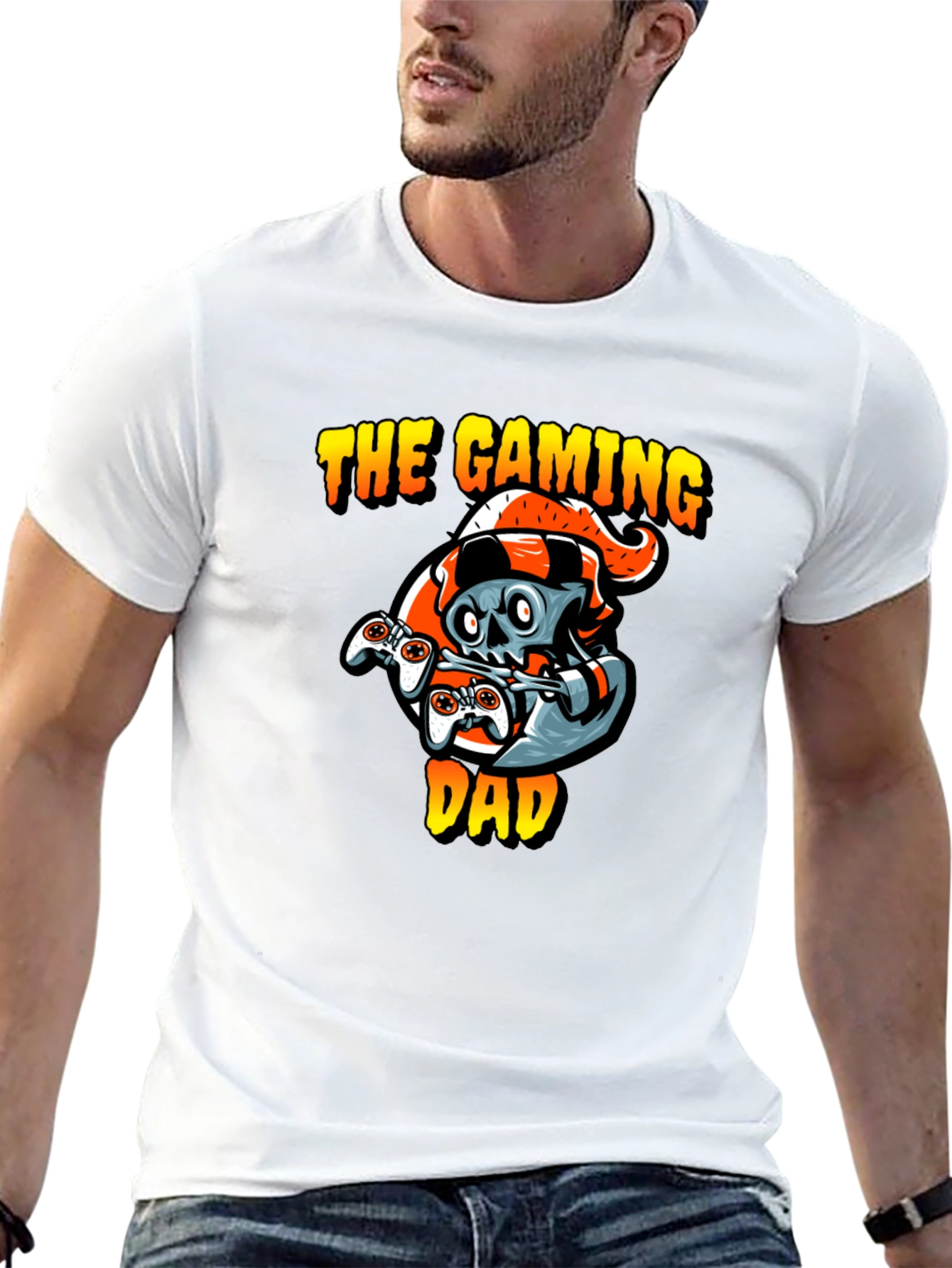 Gaming Dad T-Shirt - Gamer Skull Design