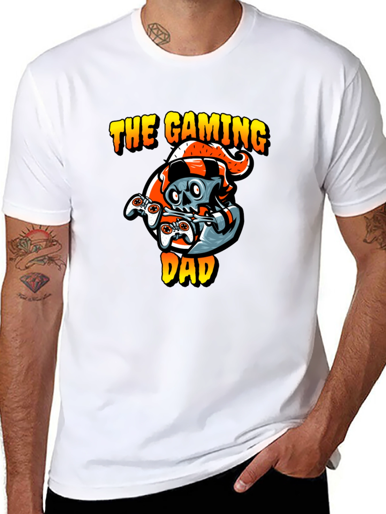 Gaming Dad T-Shirt - Gamer Skull Design