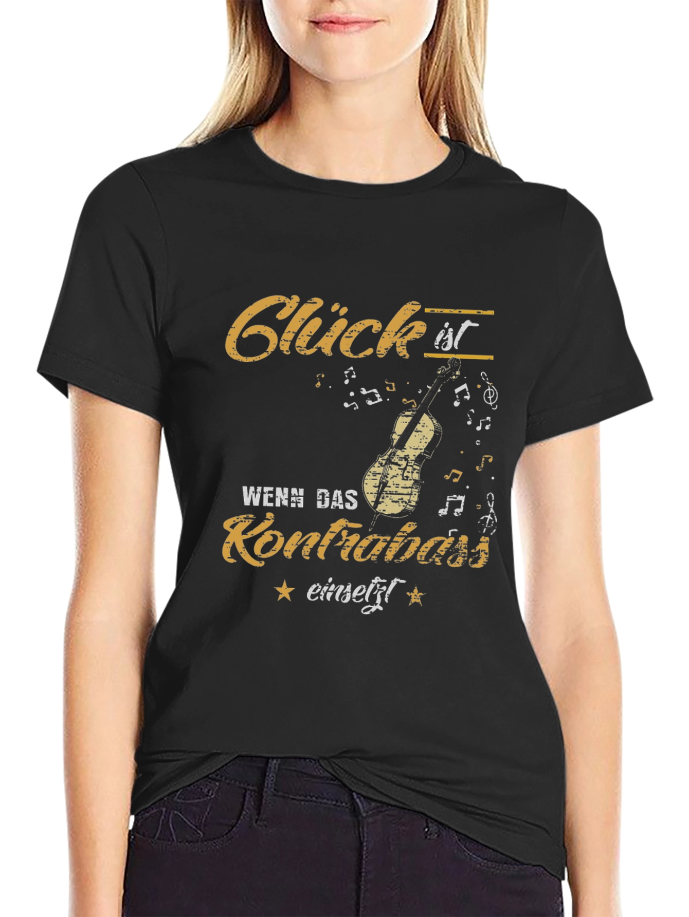 Glück ist Wenn Das Kontrabass Einsetzt T-Shirt