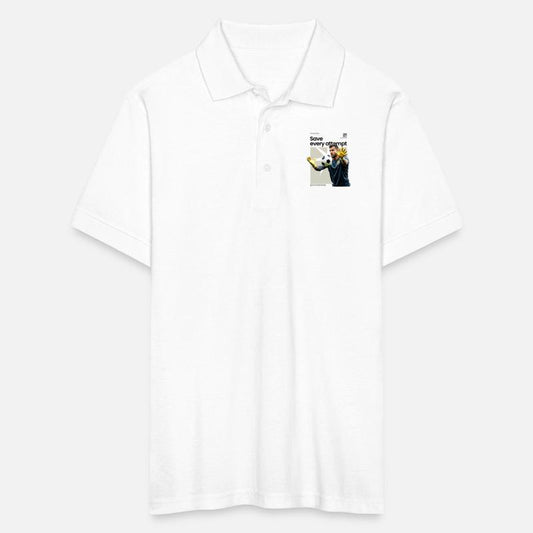 A goalkeeper saving a soccer ball design