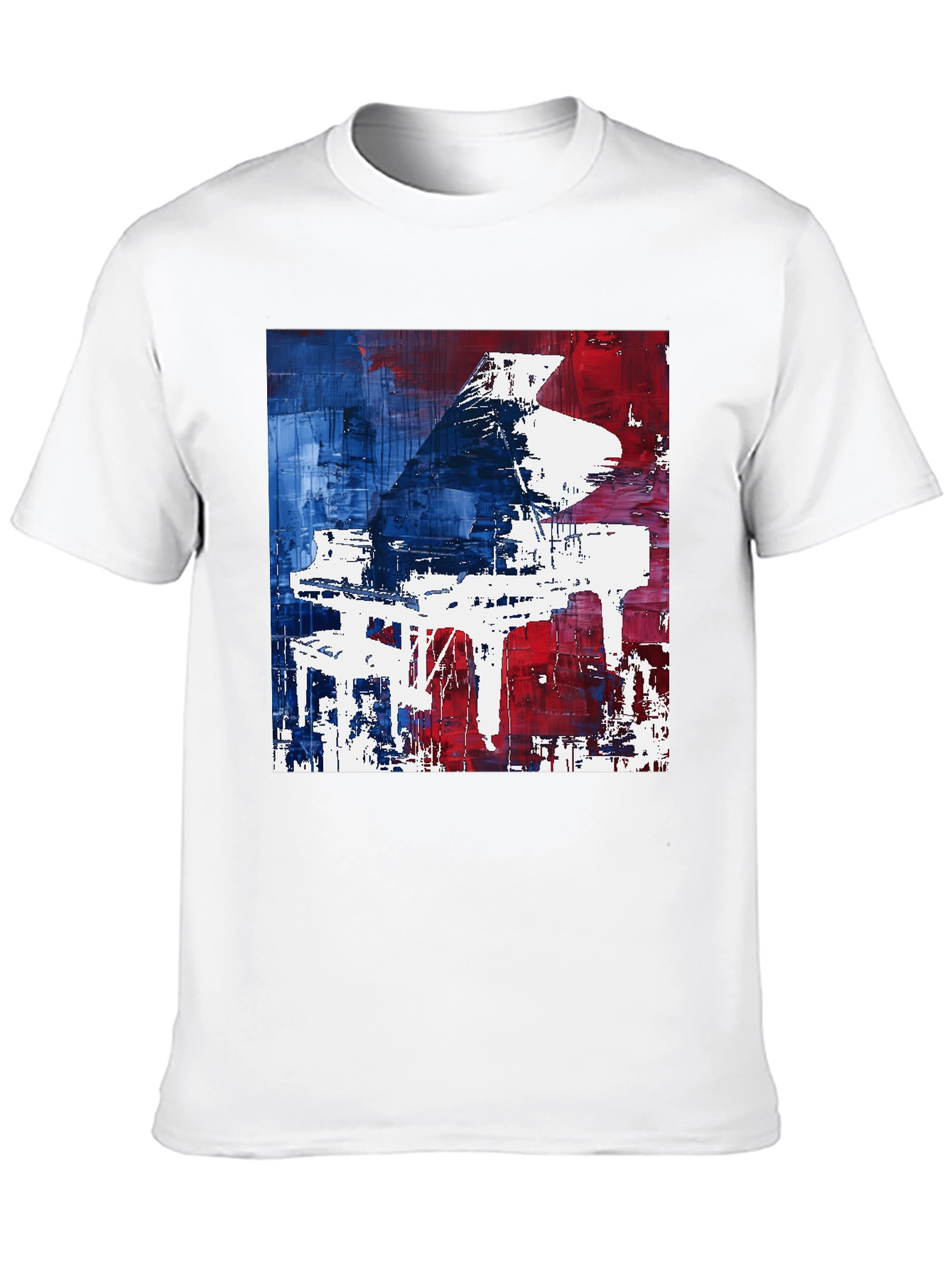 Abstract Piano Graphic Tee - Modern Art T-Shirt