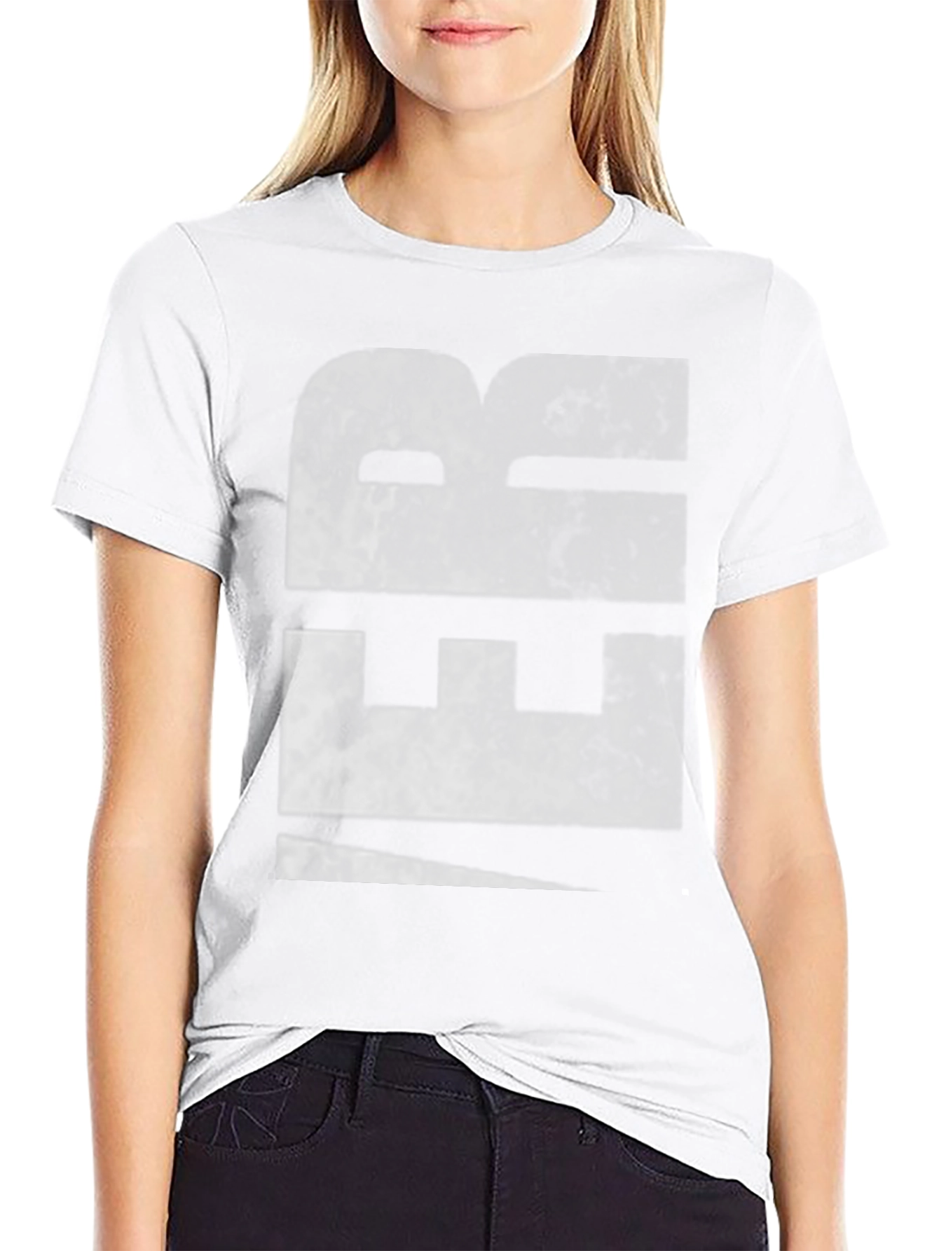 Abstract Geometric Print T-Shirt - Casual Graphic Tee