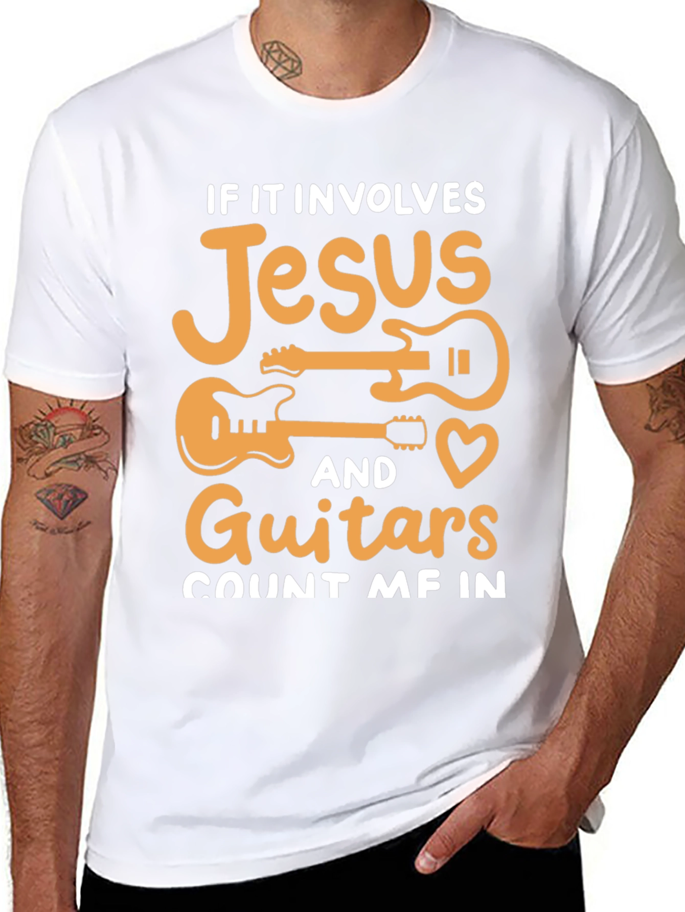 Jesus and Guitars Graphic Tee