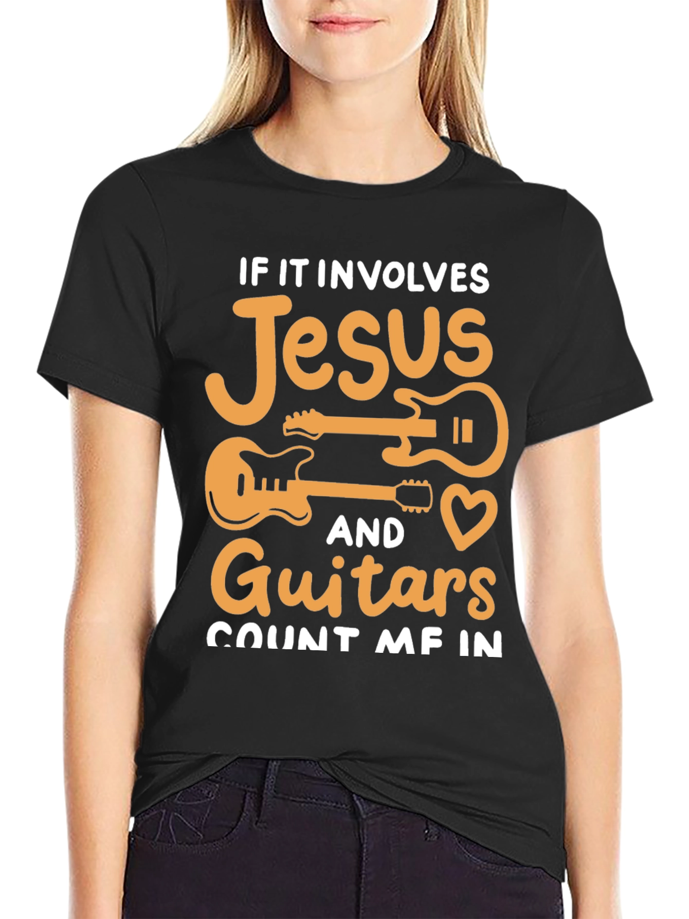 Jesus and Guitars Graphic Tee