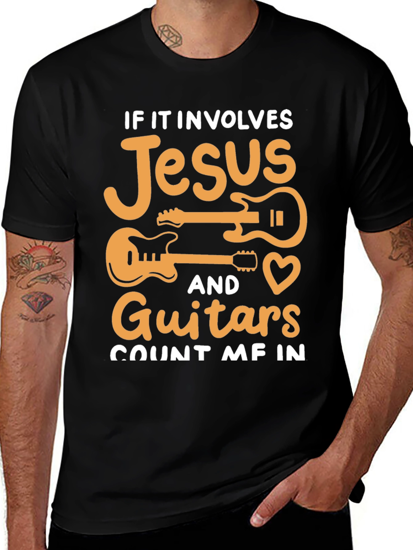 Jesus and Guitars Graphic Tee