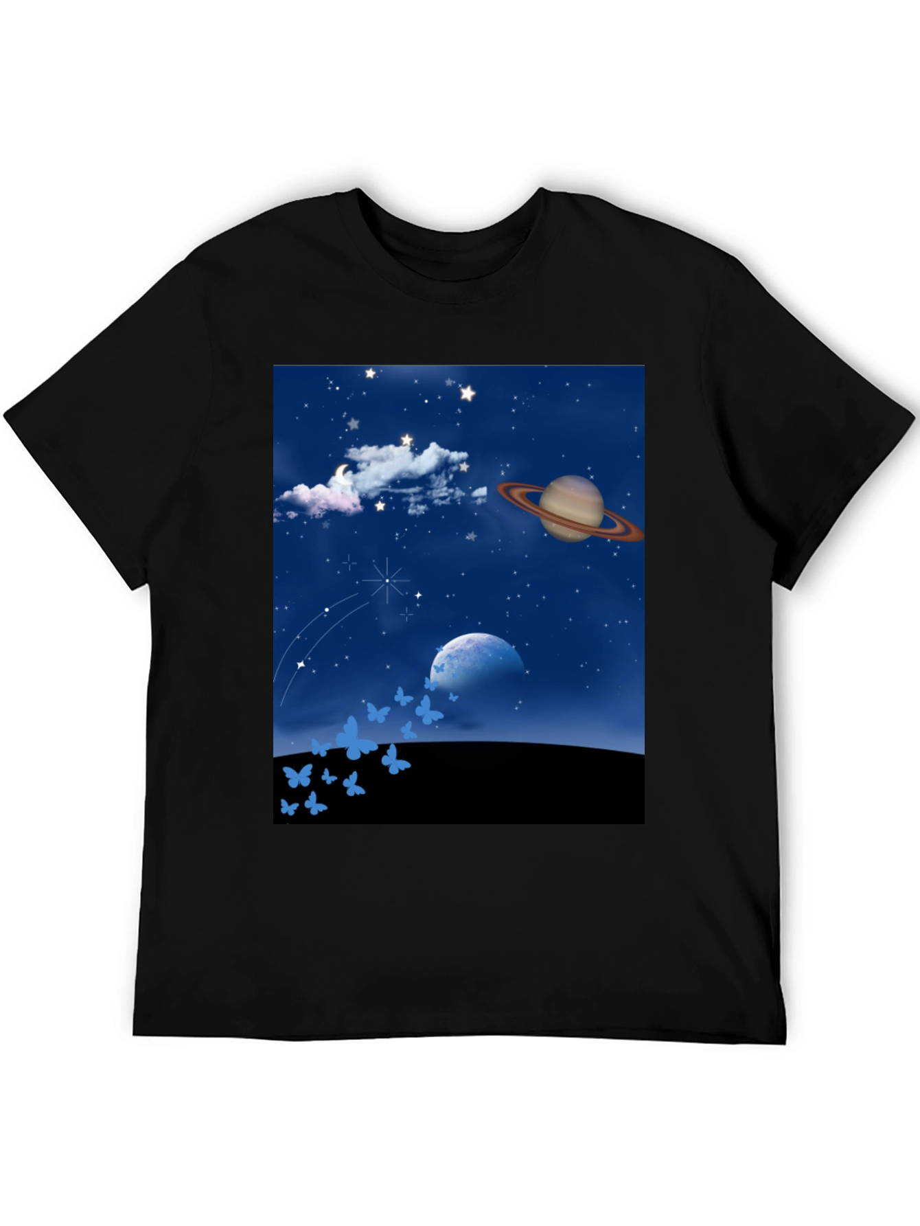 Dreamscape Graphic Tee - Celestial Butterflies Print