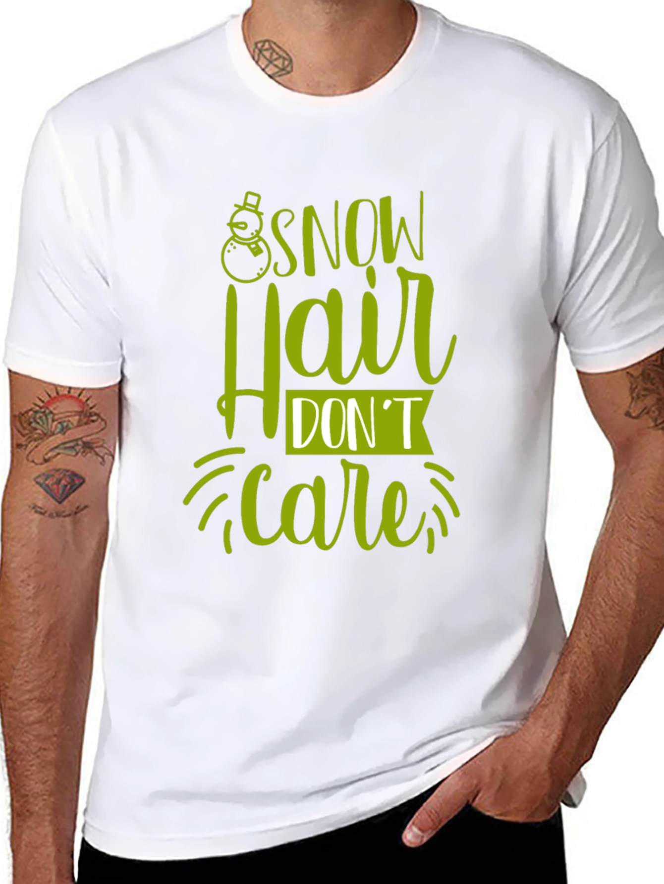 Snow Hair Dont Care Graphic Tee