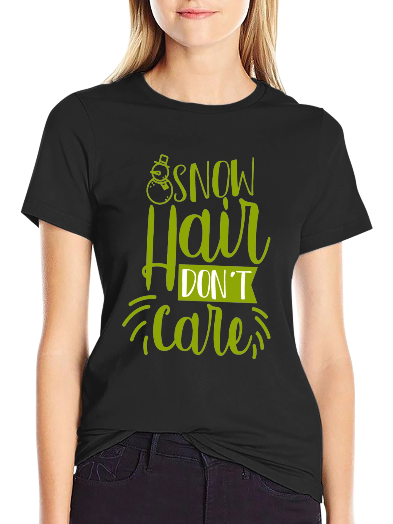 Snow Hair Dont Care Graphic Tee