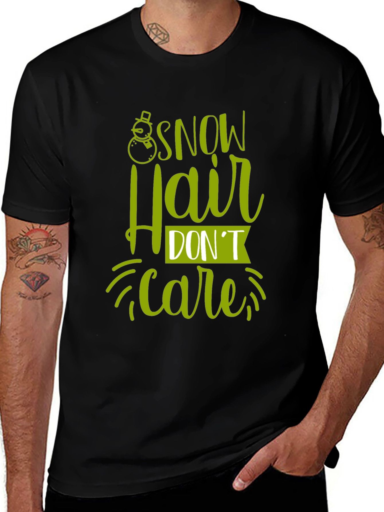 Snow Hair Dont Care Graphic Tee