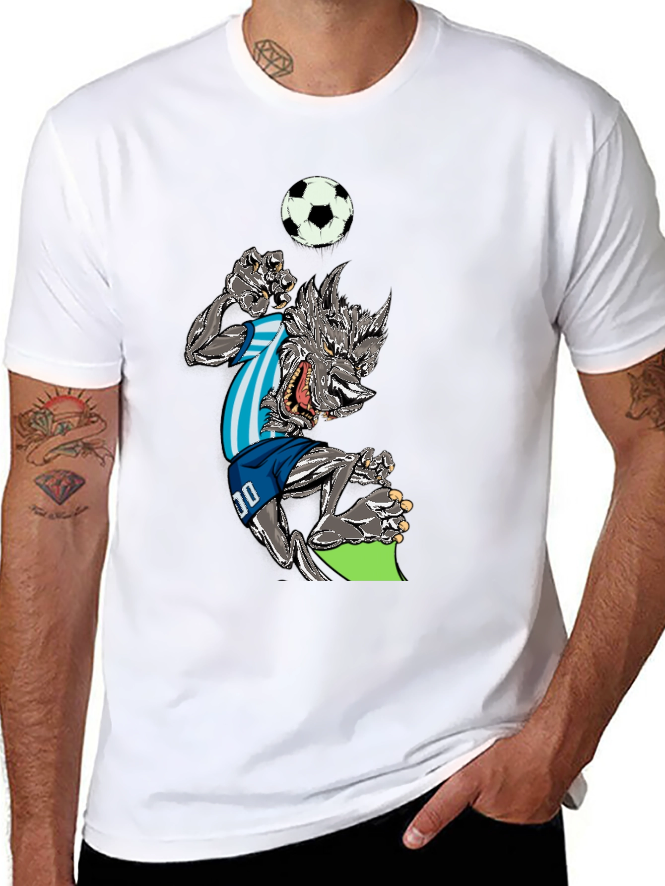 Soccer Wolf Graphic T-Shirt