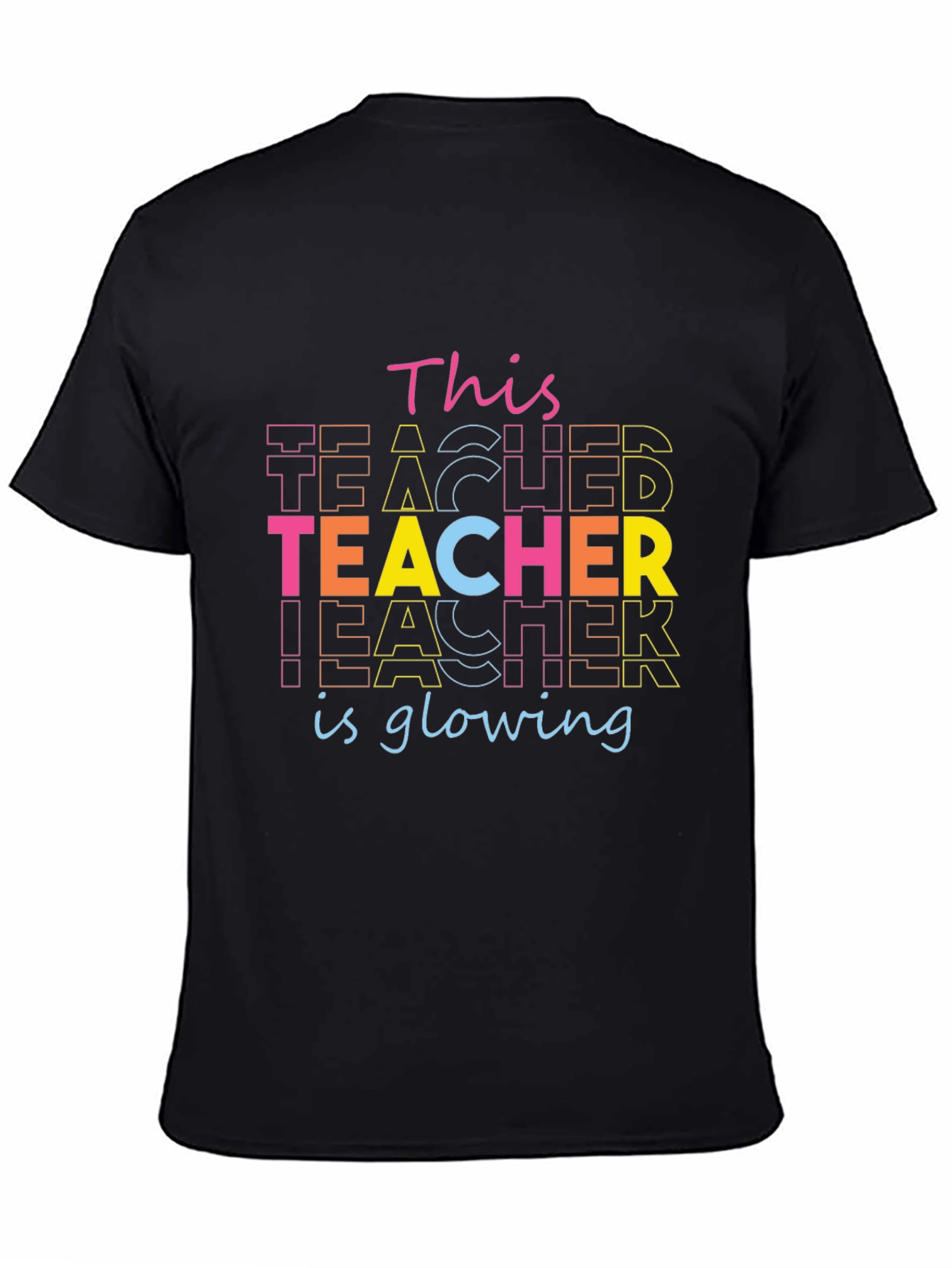 Glowing Teacher Graphic T-Shirt