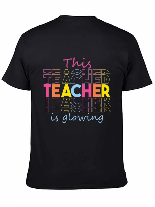 Glowing Teacher Graphic T-Shirt