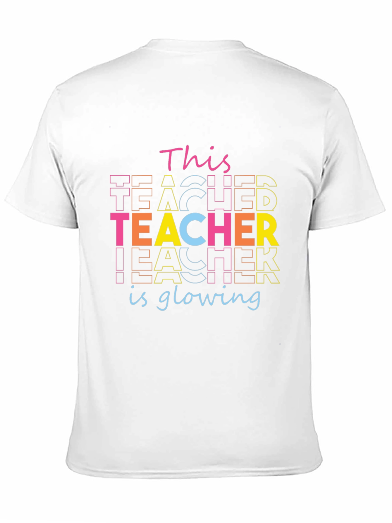 Glowing Teacher Graphic T-Shirt