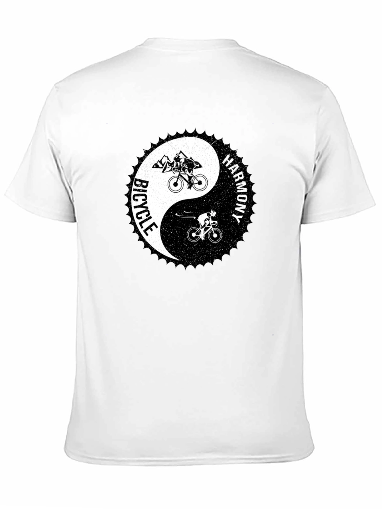 Bicycle Harmony Yin Yang Graphic Tee - Black