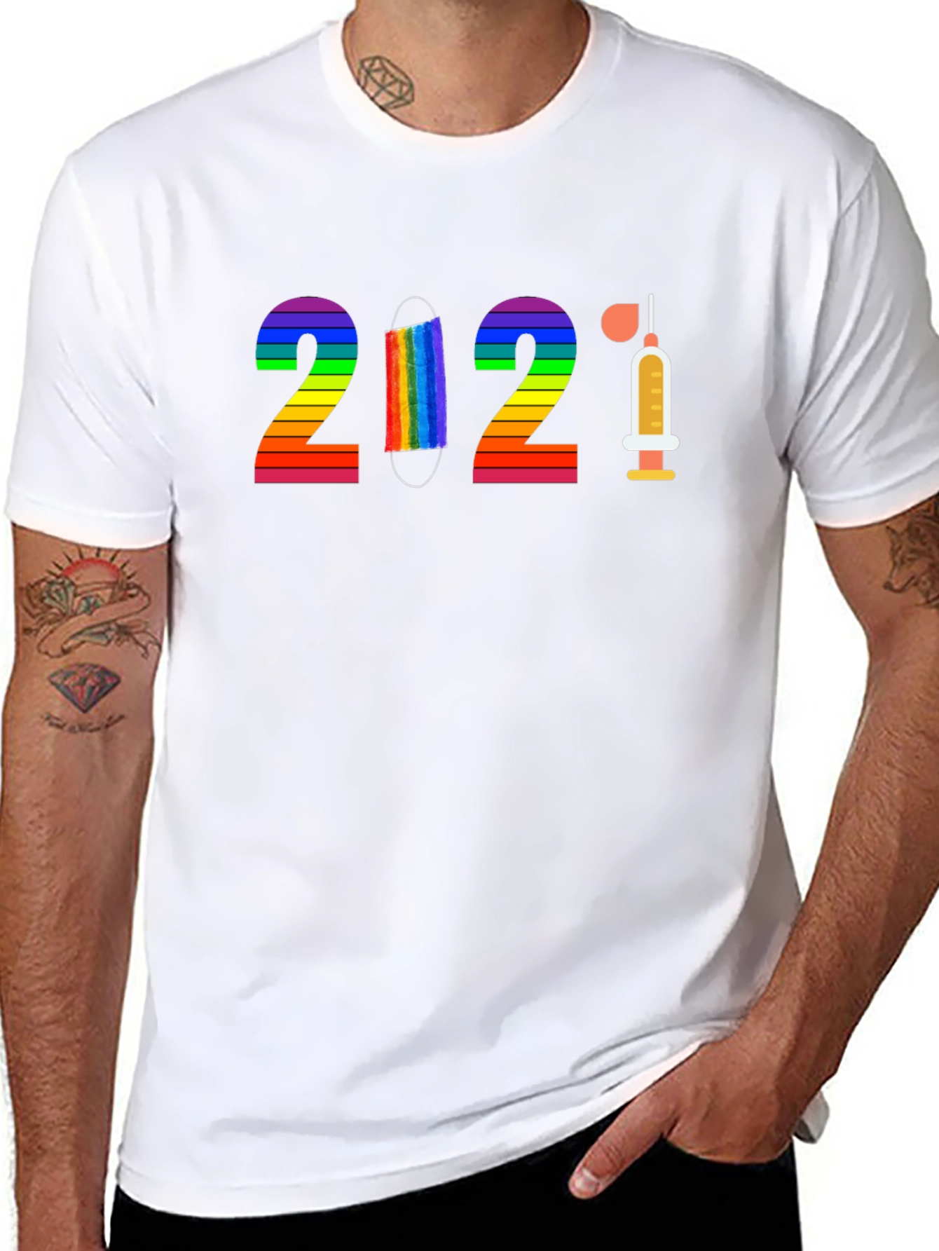 2021 Rainbow Graphic Tee