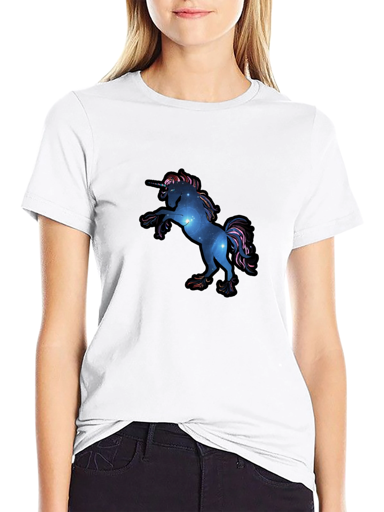 Galaxy Unicorn Black T-Shirt