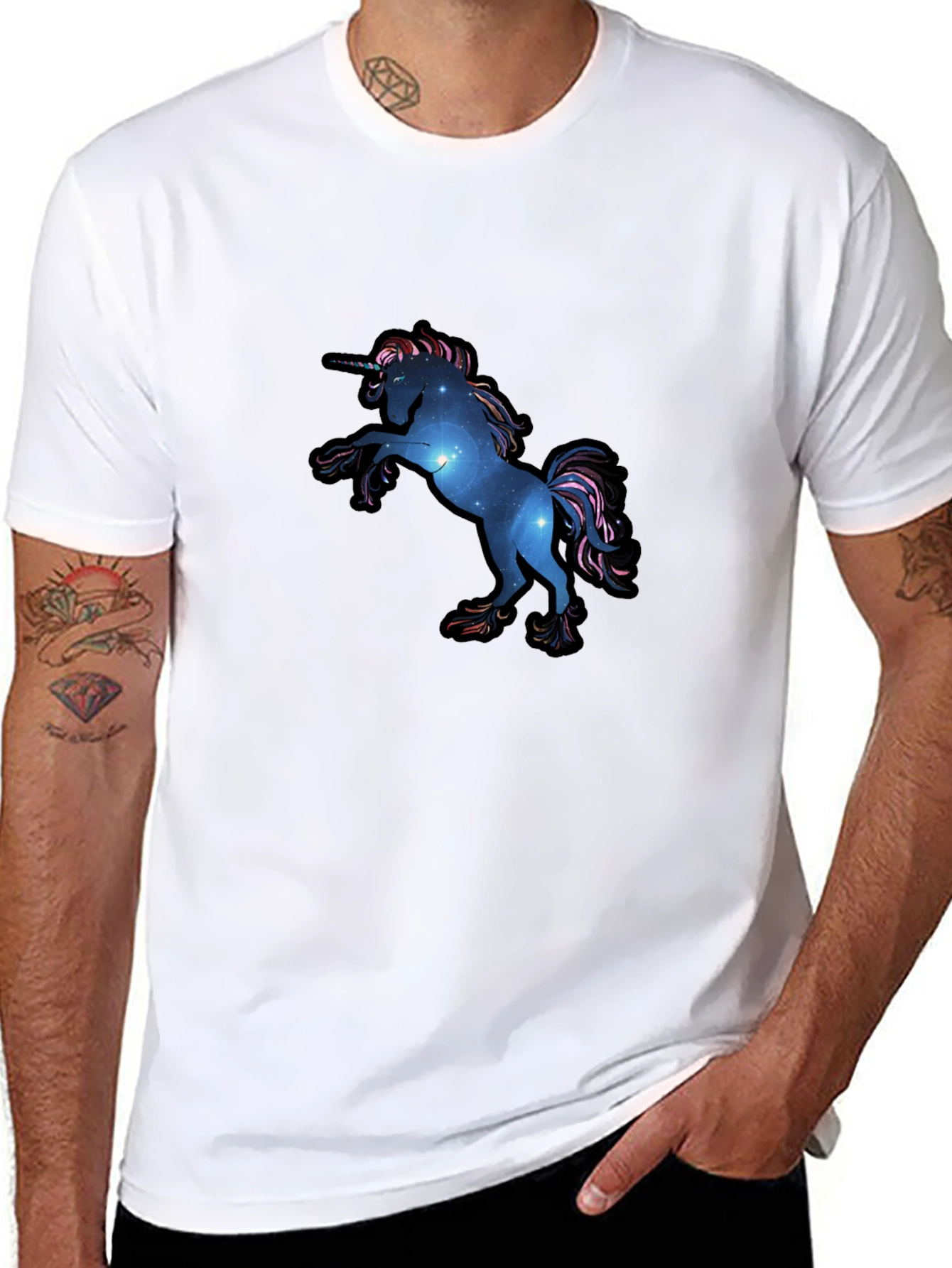 Galaxy Unicorn Black T-Shirt