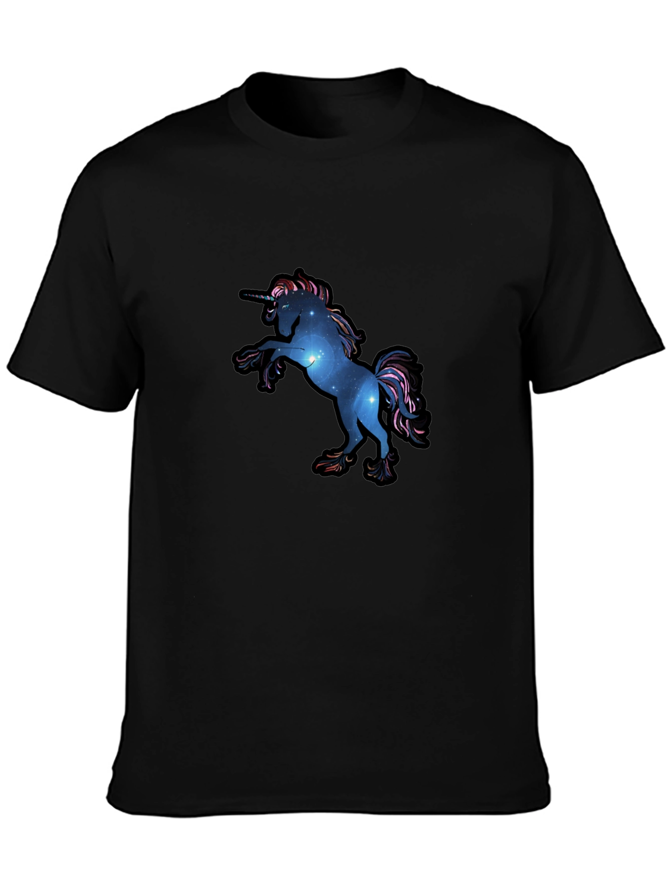 Galaxy Unicorn Black T-Shirt