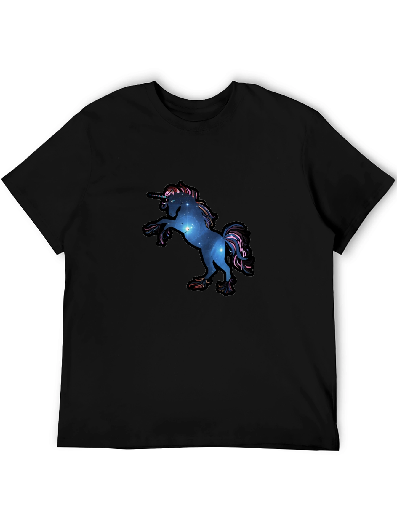 Galaxy Unicorn Black T-Shirt